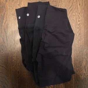 4 pairs of LuLu Lemon Wunder Unders size 8 Black